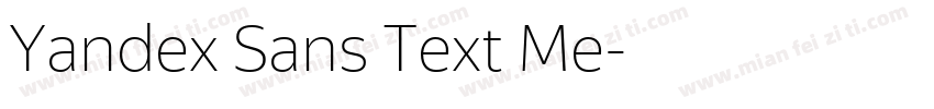 Yandex Sans Text Me字体转换